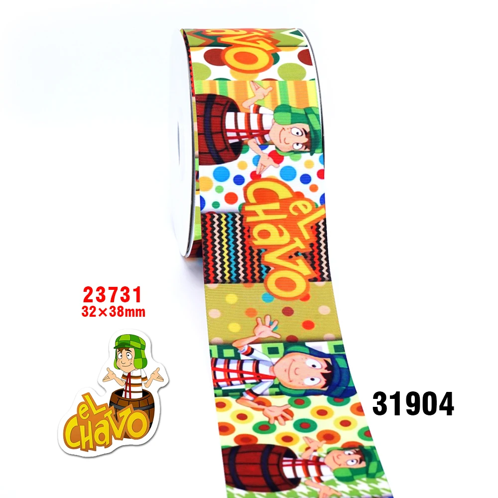 31904 50 ярдов мультфильм напечатанный grosgrain ленты 31900 - Цвет: 31904