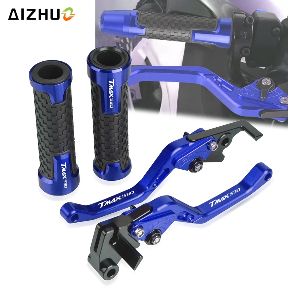 

TMAX 530 Handle Bar Grips FOR YAMAHA TMAX500/530 2001-2007 06 Motorcycle Accessories CNC Aluminum Brake Clutch Levers Handlebar