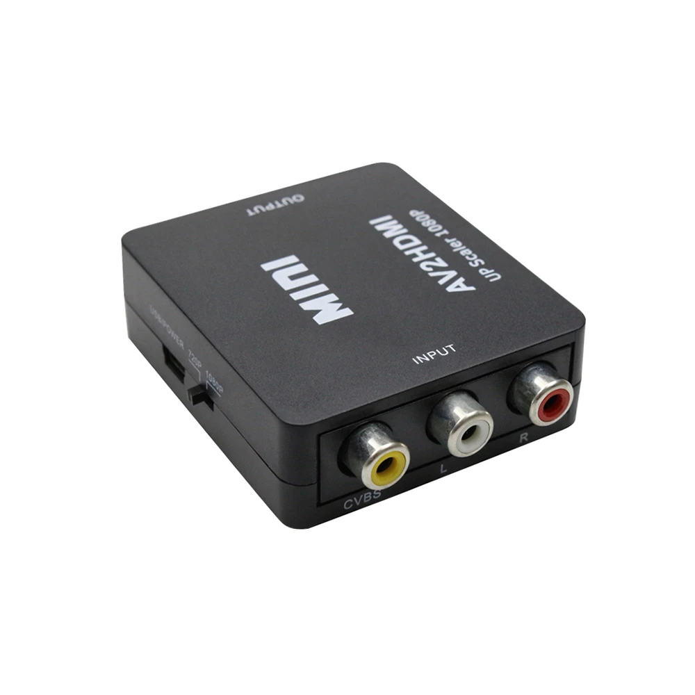 Мини AV к HDMI конвертер адаптер AV CVBS 3RCA к конвертер HDMI 1080P видео AV2HDMI конвертер для HDTV PS3 PS4 DVD PC