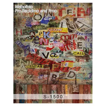 

Photographic background Color wood alphabet newborn vinyl backdrops photo for studio baby S-1500