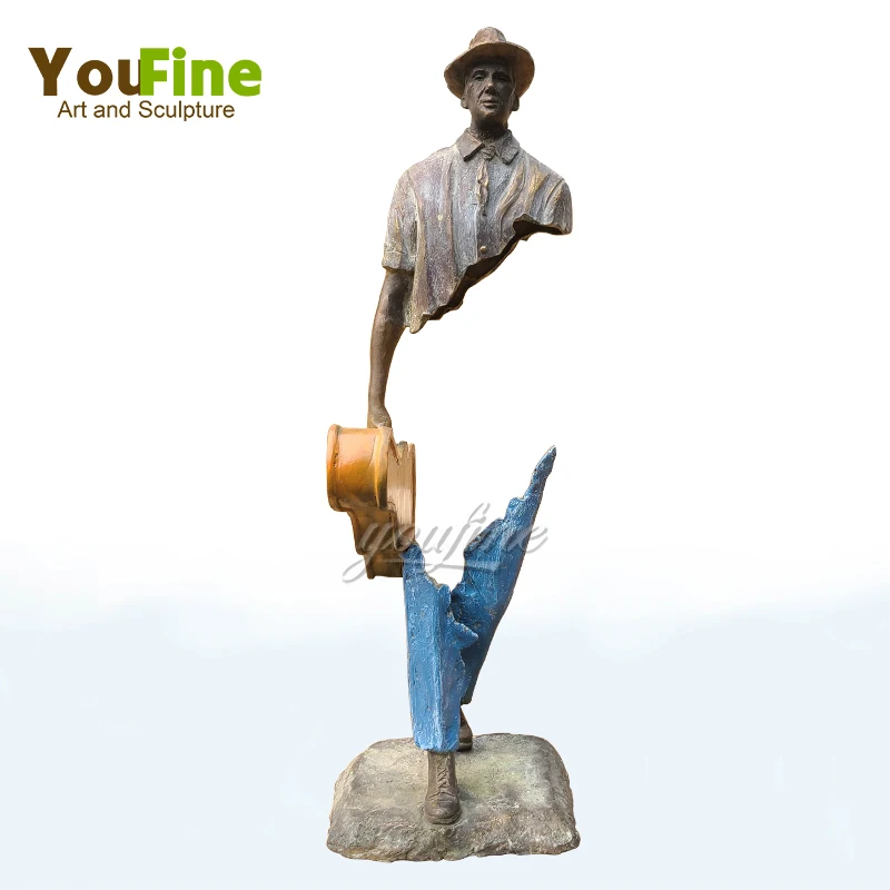 57.5cm Bronze Traveler Sculpture Of Bruno Catalano The Traveler Bronze Statue Modern Art Crafts