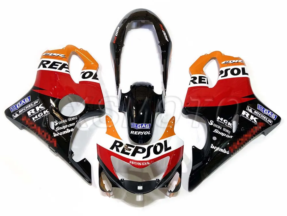 Абсолютно ABS механический литьевой обтекатель CBR600 RR 1999 2000 красный черный обтекатель кузова Комплект cbr 600 f4 99 00 - Цвет: Черный