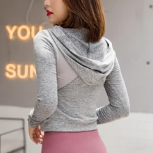 PENERAN, сухая, облегающая, Спортивная рубашка, женская, сетчатая, с капюшоном, для йоги, спортзала, для бега, топ, женская, с длинным рукавом, дышащая, топы для фитнес-тренировки, для женщин M