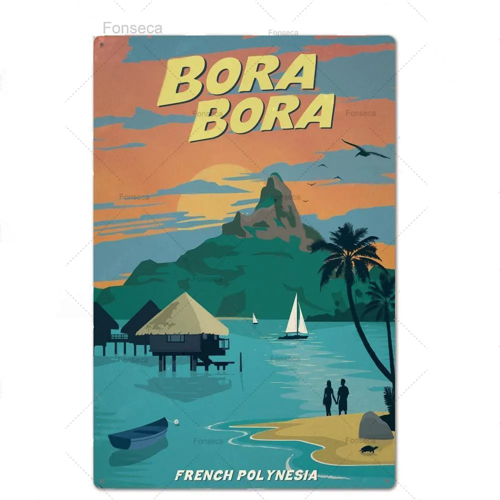 Travel Metal Poster Plaque Metal Vintage Metal Tin Sign Home Decor