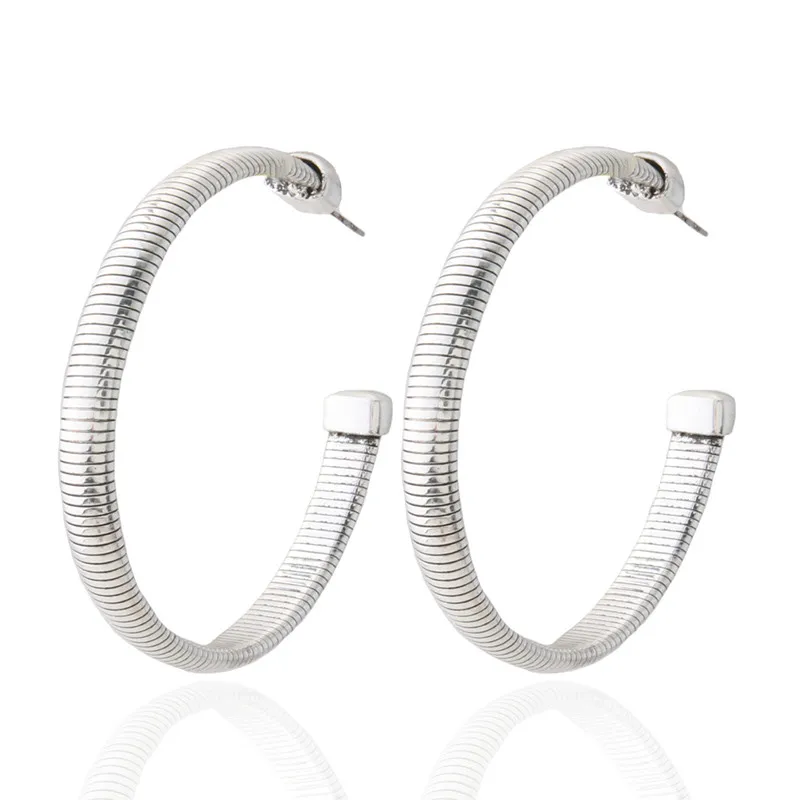 

Drop C geometry Earring Flash Printed Metal for Woman Ear Ring Large Long Brinco Printing Oorbellen Earrings Trendy