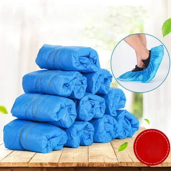 

100PCS Disposable Plastic Shoes Covers Rainy Day Waterproof Dustproof Protective Shoe Cover Comfortable Overshoes Clean Shield