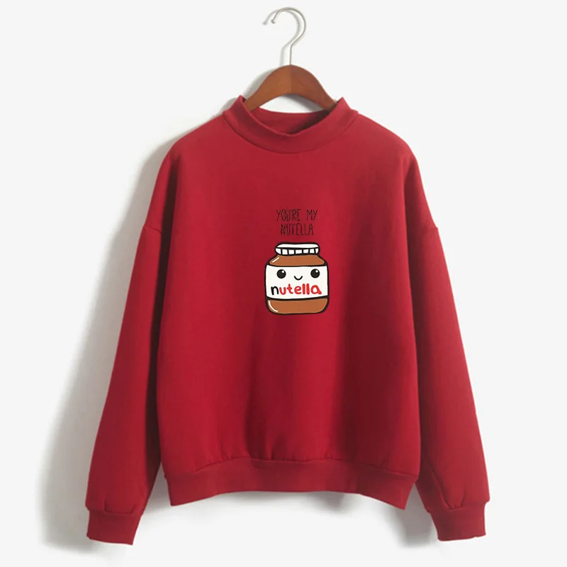 Sweatshirt7 Новые женские толстовки Харадзюку корейская мода ты мой Нутелла принт Kawaii Толстовка - Цвет: Sweatshirt7