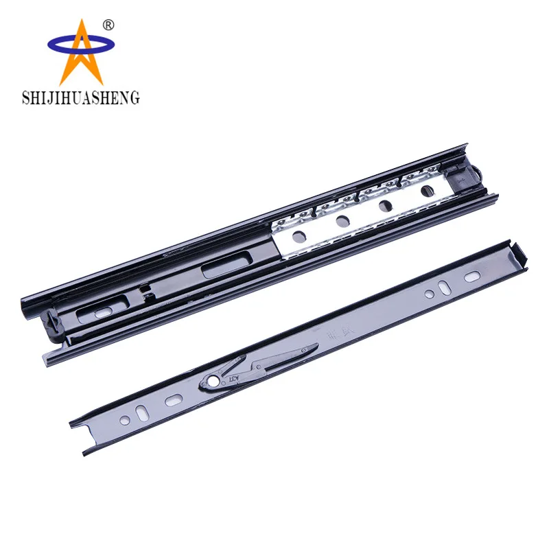 

In Three Fold Drawer Three-section Mute Ballistic Slide Cabinet Rail Camera Track Steel Ball Mute Thick Guide