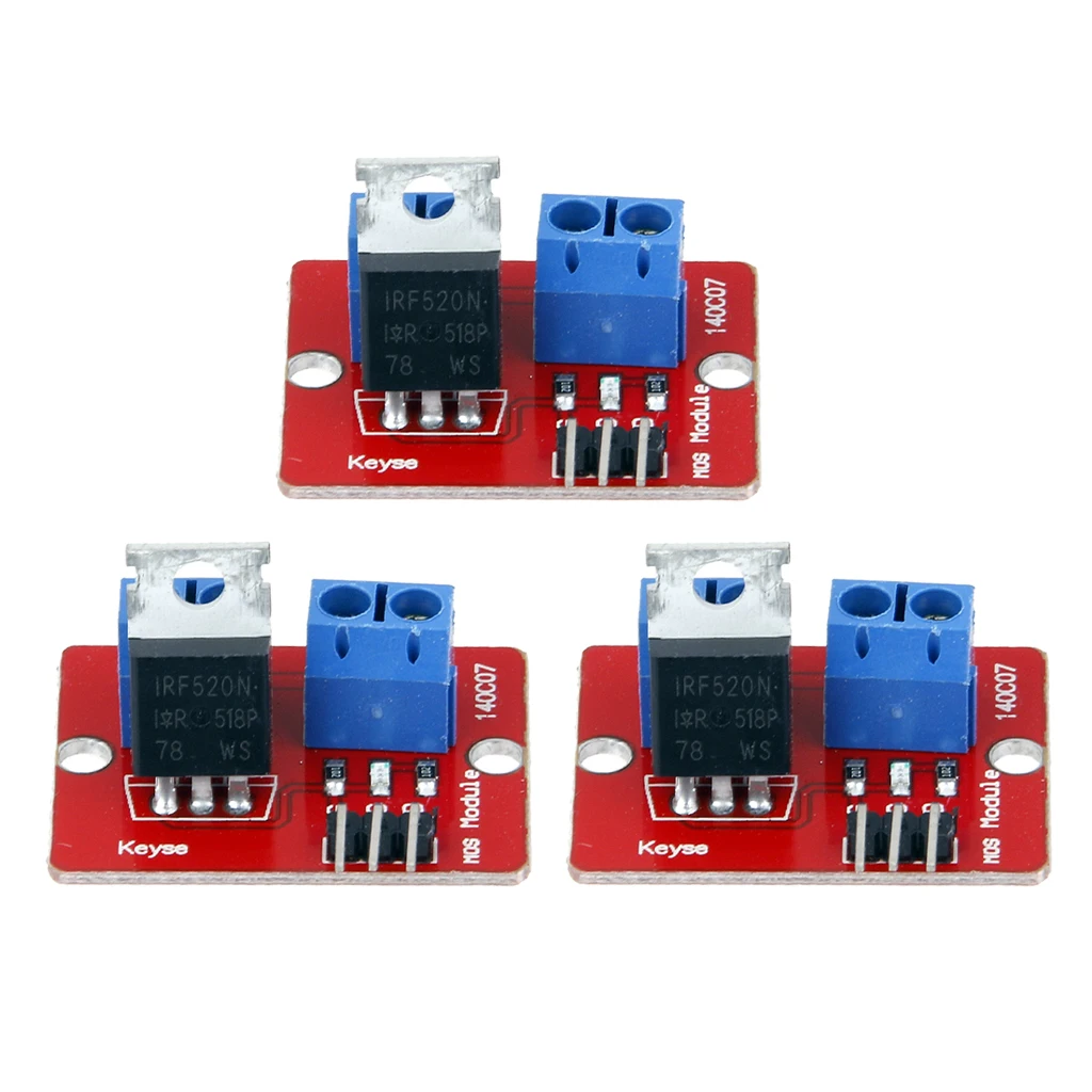 3 шт. IRF520 MOSFET модуль драйвера для Arduino Raspberry Pi ARM MCU, Регулировка выходного PWM