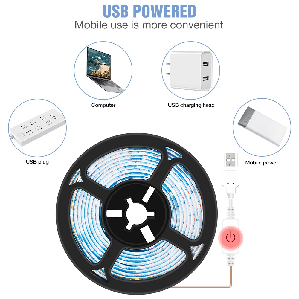 USB 5V полный спектр Светодиодный лампа для выращивания растений с питанием от