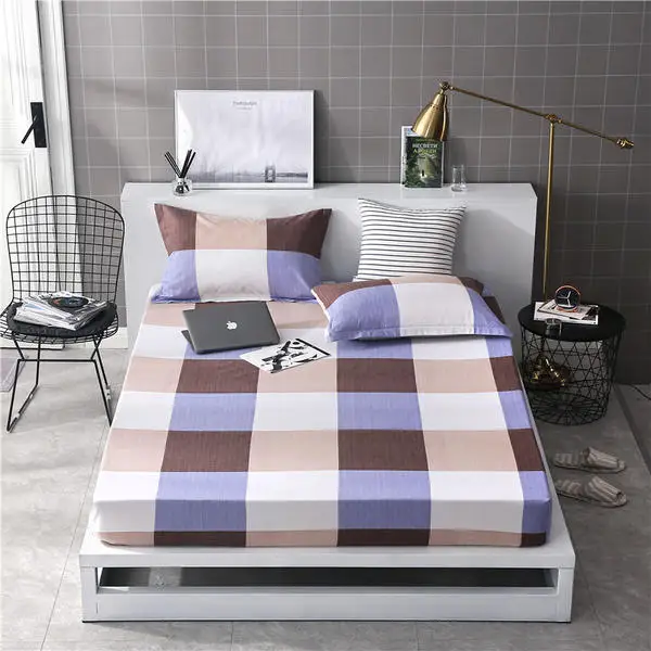 Fitted Sheet Pastoral Style Printing Bed Mattress With Four Corners And Elastic Band Bed Sheets Multi Size For Household