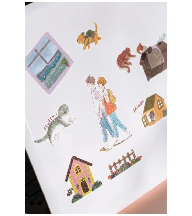 6 листов/1 лот Kawaii канцелярские наклейки s Love cat стикер книга дневник декоративная Мобильная Наклейка s Скрапбукинг DIY ремесло стикер s