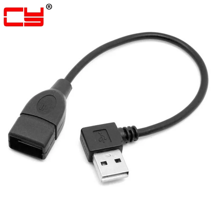 CY Chenyang 480 Мбит/с USB 2 0 Левый Угловой 90 градусов A Тип Мужской и Женский удлинитель 40