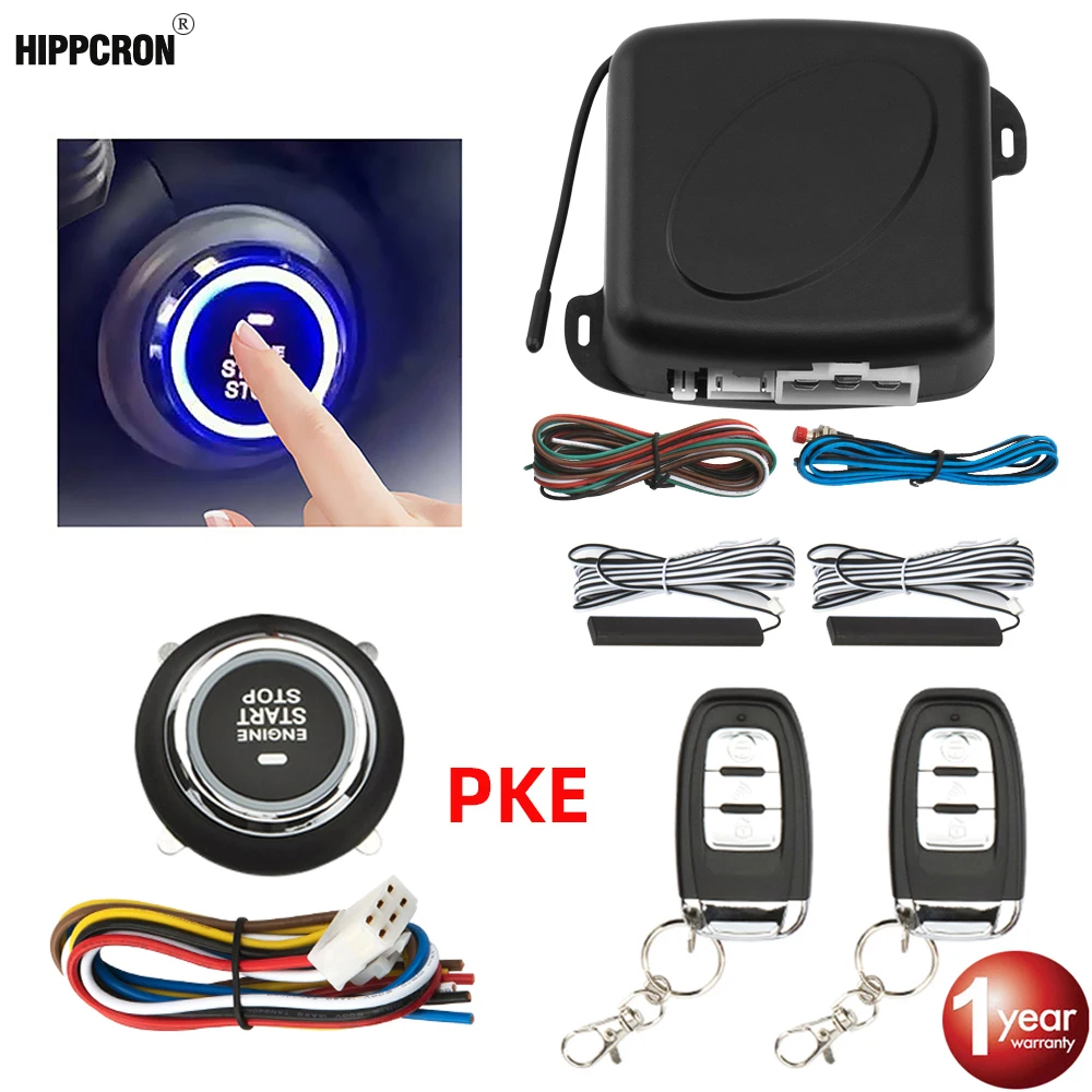 Car Alarm Remote Control PKE Car Keyless Entry Engine Start Alarm System Push Button Remote Starter Stop Auto