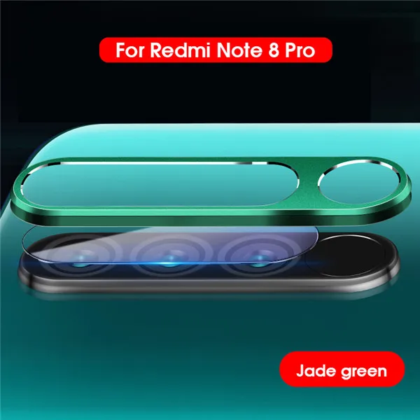 Camera Lens Protective Metal Ring Tempered Glass For Xiaomi mi 9t Pro A3 Redmi Note 8 7 Redmi K20 Pro Screen Protector Case - Цвет: For Redmi note 8 Pro