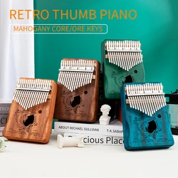 17-key Kalimba Thumb Piano High-Quality Mahogany Musical Instrument For Beginners With Tuning Hammer Piano Score Birthday Gift