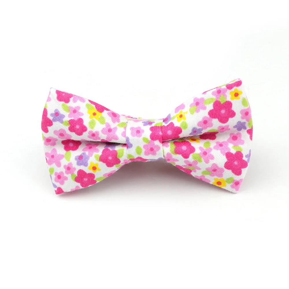 Модные детские галстуки-бабочки с цветочным принтом, хлопок, регулируемый галстук-бабочка, галстуки для свадебной вечеринки, костюмы для мальчиков и девочек цветные бабочки - Цвет: Kids 10
