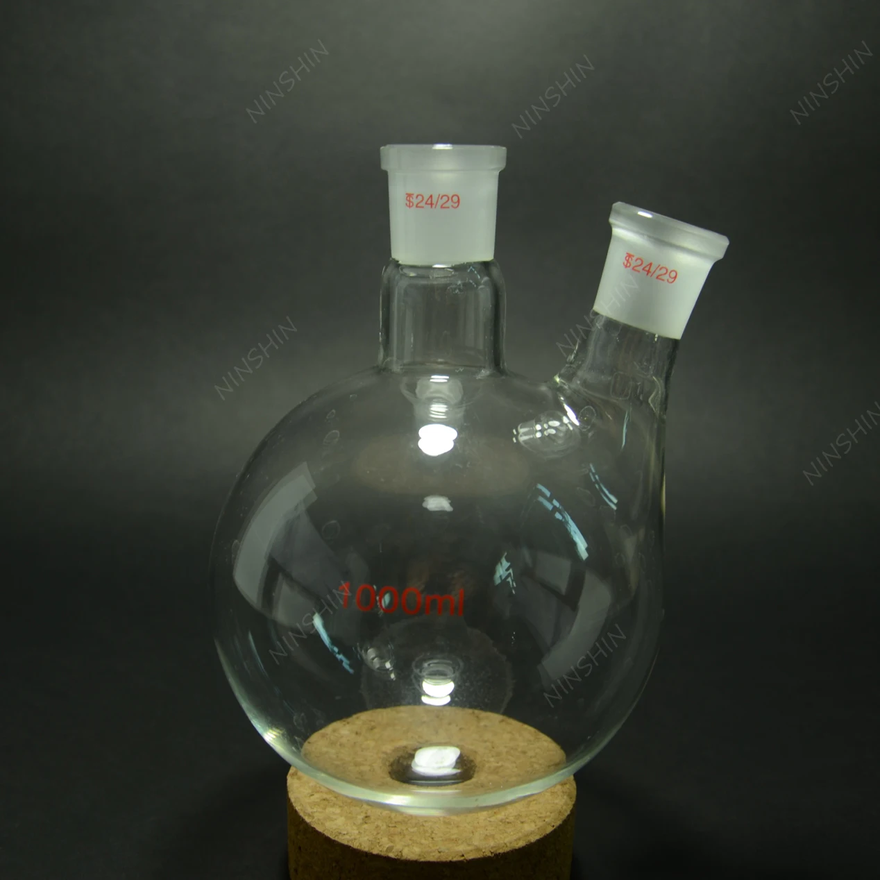 1000ml 2 neck round bottom Boiling Flask,24/29 joint,Glass flask,lab glassware