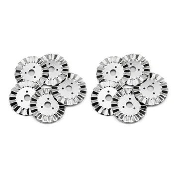 

45Mm Wave Rotary Blade(Pack Of 10) Great Pinking Blade For Quilting,Scrap Booking,Leather,Vinyl Etc