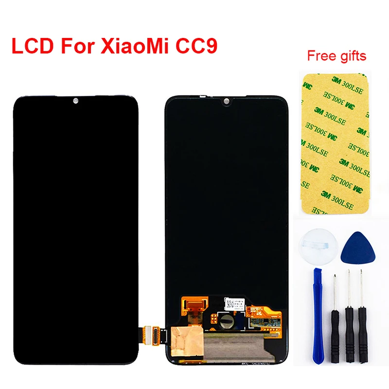 

AMOLED For XiaoMi CC9 LCD Display Touch screen Digitizer Sensor Assembly For XiaoMi CC9 LCD Replacement