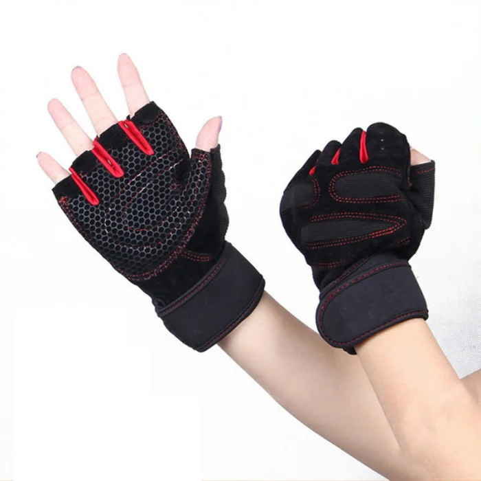 1 пара перчаток для тяжелой атлетики, противоскользящие перчатки для тренажерного зала, фитнеса, тренировки, спортивные перчатки, SEC88