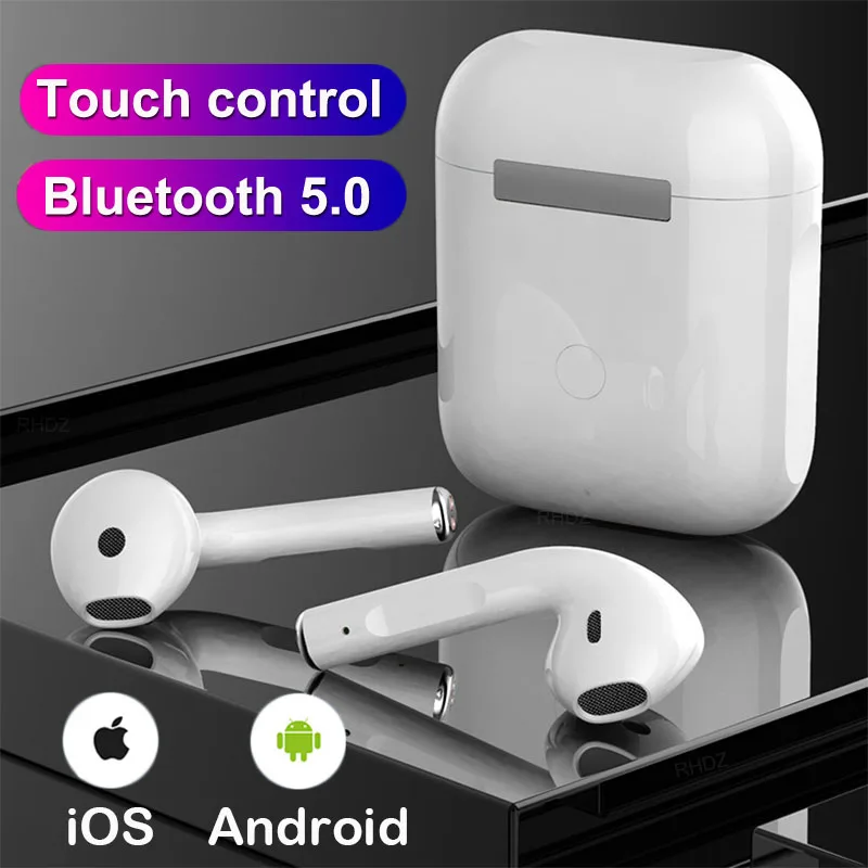 TWS Wireless Mini headphones 3D Stereo Bass Bluetooth 5 0 movement Earphone Touch Noise Cancelling Sports Earbuds with Mic Charg