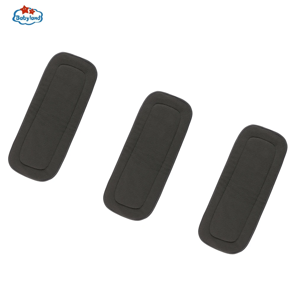 3pcs inserts 5-слойных бамбуковых углевых вкладыш в подгузник комплект из 3 предметов из черного бамбукового угля впитывающая детская пеленка вставка для карман для подгузников Брюки для работы днем и ночью - Цвет: 3pcs inserts