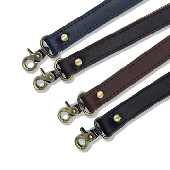 

2019 58cm Bag Belt Leather bag Handles With Golden Clasp Black Bag Strap Accessories For Bags Women Purse Strap Shoulder Strap