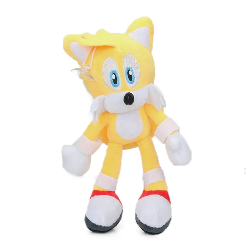 20-27cm Sonic Toys Super Sonic the Hedgehog Plush Toy Sonic Shadow Knuckles Tails Cute Soft Stuffed Dolls Keychain Keyring