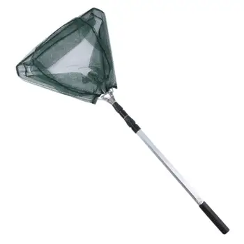 

Telescopic Fishing Bait Net Trap Rod Handle Durable Nylon Mesh Aluminum Alloy Triangle Folding Net Fish Net Dip Net