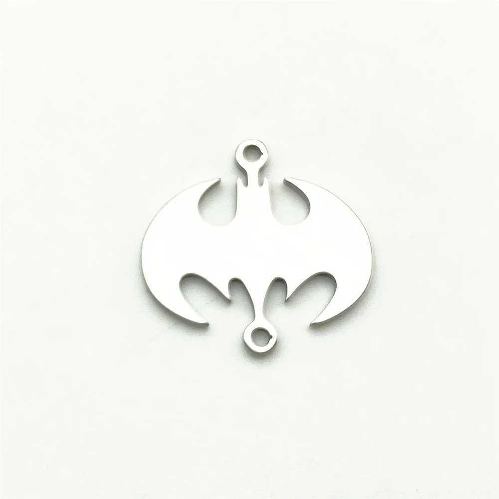 

5Pcs 20*20mm Tiny Bat Charm Bat Symbol Connector Stainless Steel Never Dust Handmade Necklace Pendant Jewelry Diy Making