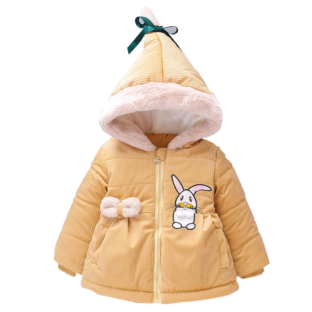От 0 до 3 лет; детские куртки; одежда для малышей; зимние пальто для мальчиков и девочек; куртка; плотный хлопковый зимний комбинезон с капюшоном; бархатная одежда; верхняя одежда - Цвет: Цвет: желтый