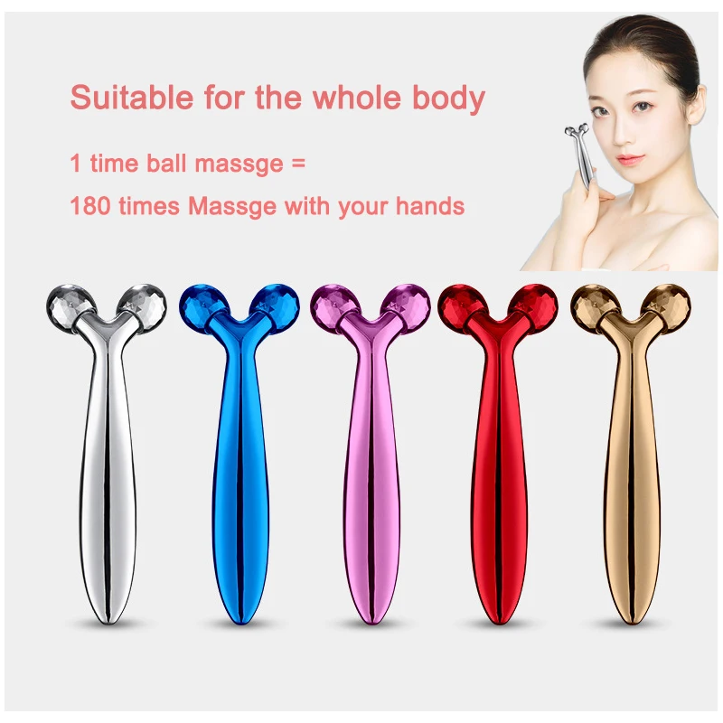 5 Color 3D rodillo masajeador 360 rotar cara delgada masajeador de forma de cuerpo completo elevación arrugas removedor de masaje Facial relajación herramienta