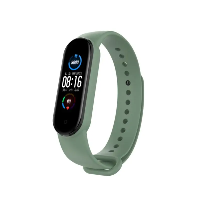 Ремешок браслет для Xiaomi Mi Band 5 ремешок силиконовый черный Nfc|Смарт-аксессуары| |