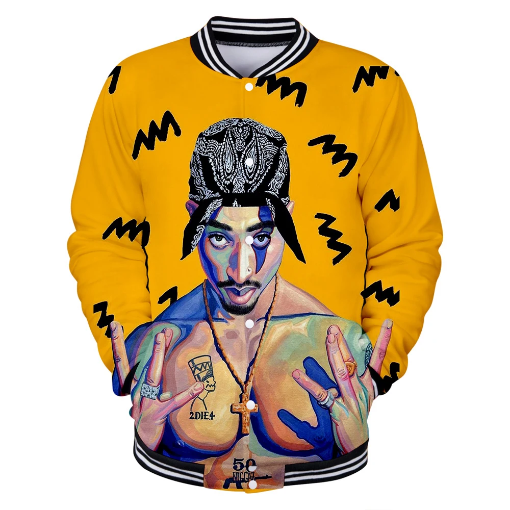 3D 2PAC New arrival Clothes Winter Men/Women Hip Hop Kawaii Fashion Warm and comfortable Baseball Jacket hot sales Plus Size 4XL