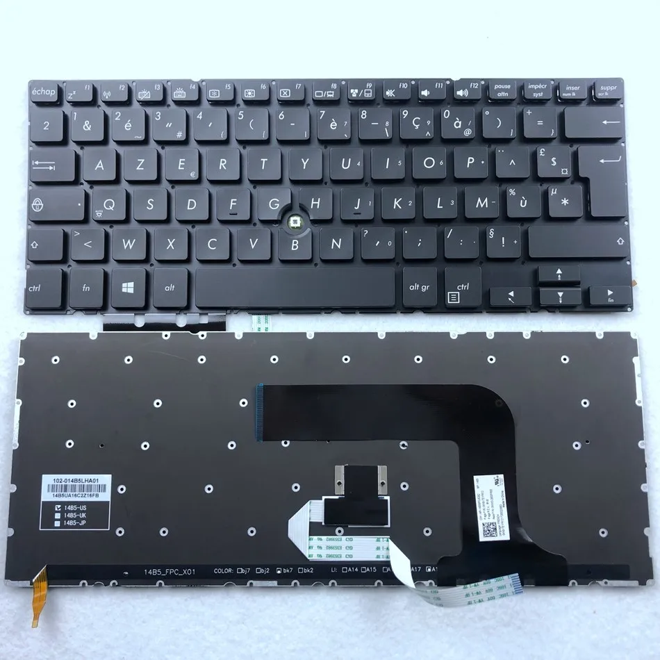 

US Russian Nordic Turkish French(azerty) Gremany Backlit Laptop Keyboard For ASUS PRO ADVANCED BU201 BU201LA NoFrame