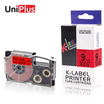 

UniPlus Black on Red 9mm Label Tapes Compatible for Casio XR-9RD EZ Label Printer Ink Cartridge Label Maker XR9RD Typewriter