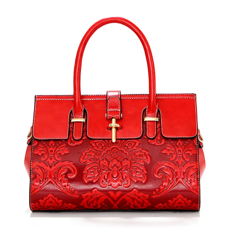 

2016 Winter New Style WOMEN'S Bag Chinese-style Embossed Handbag Versatile Fashion Middle-aged Mommy Bag