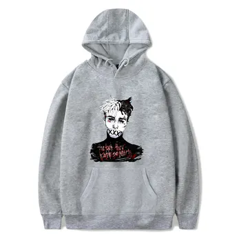 

Print XXXTentacion Hoodies Men Women Harajuku Sweatshirts Women XXXTentacion Hooded Sweatshirt Fall Winter gray Hoodie pullovers