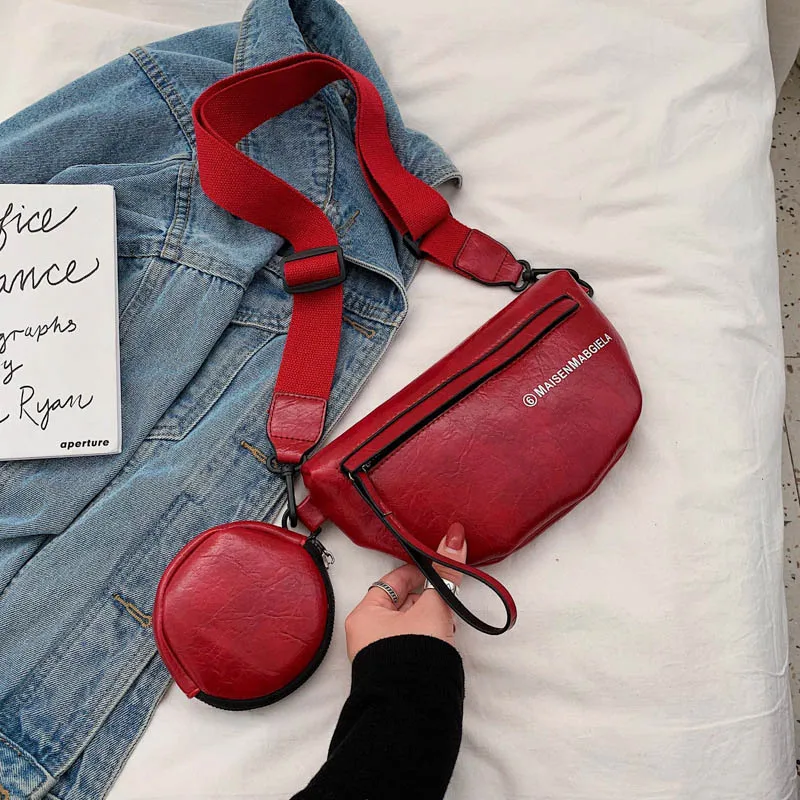 

New Women Waist Bag Leather Fanny Pack PU Hip Bag Multi-Pocket Banana Bags High Capacity Waterproof Kidney Bags Waist Pouch