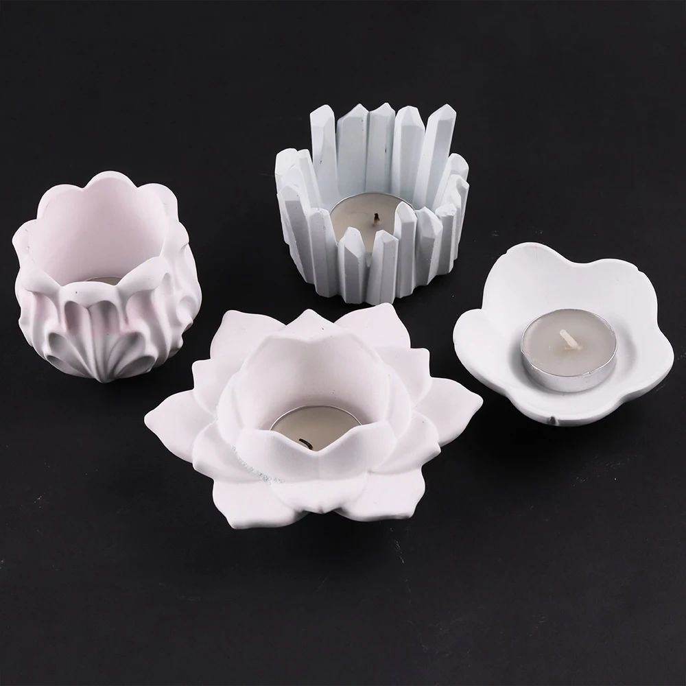 Silicone Candle Holder Mould Candlestick Plaster Candle Holder Mould