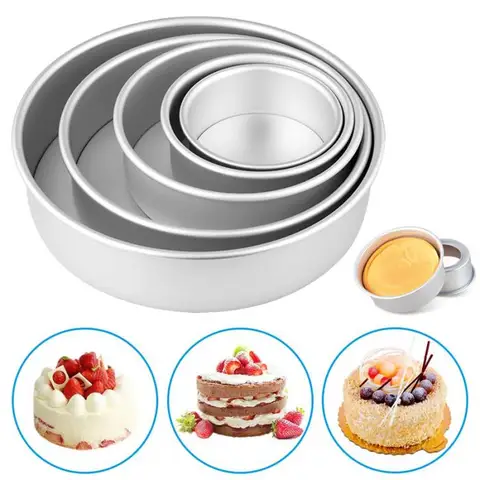 Inch Cake Mold Aluminium Alloy Round DIY Cakes Pastry Mould Baking Tin Pan Kitchen Tool Cake Fondant Mold