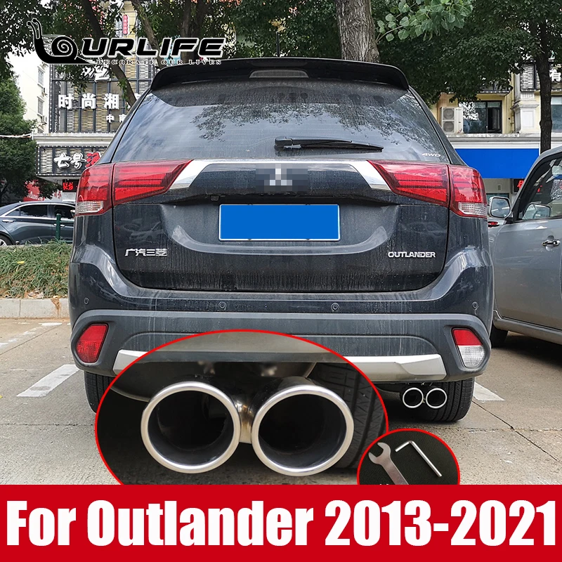 Наконечник глушителя из нержавеющей стали для Mitsubishi Outlander 2013 -2021 | Автомобили и