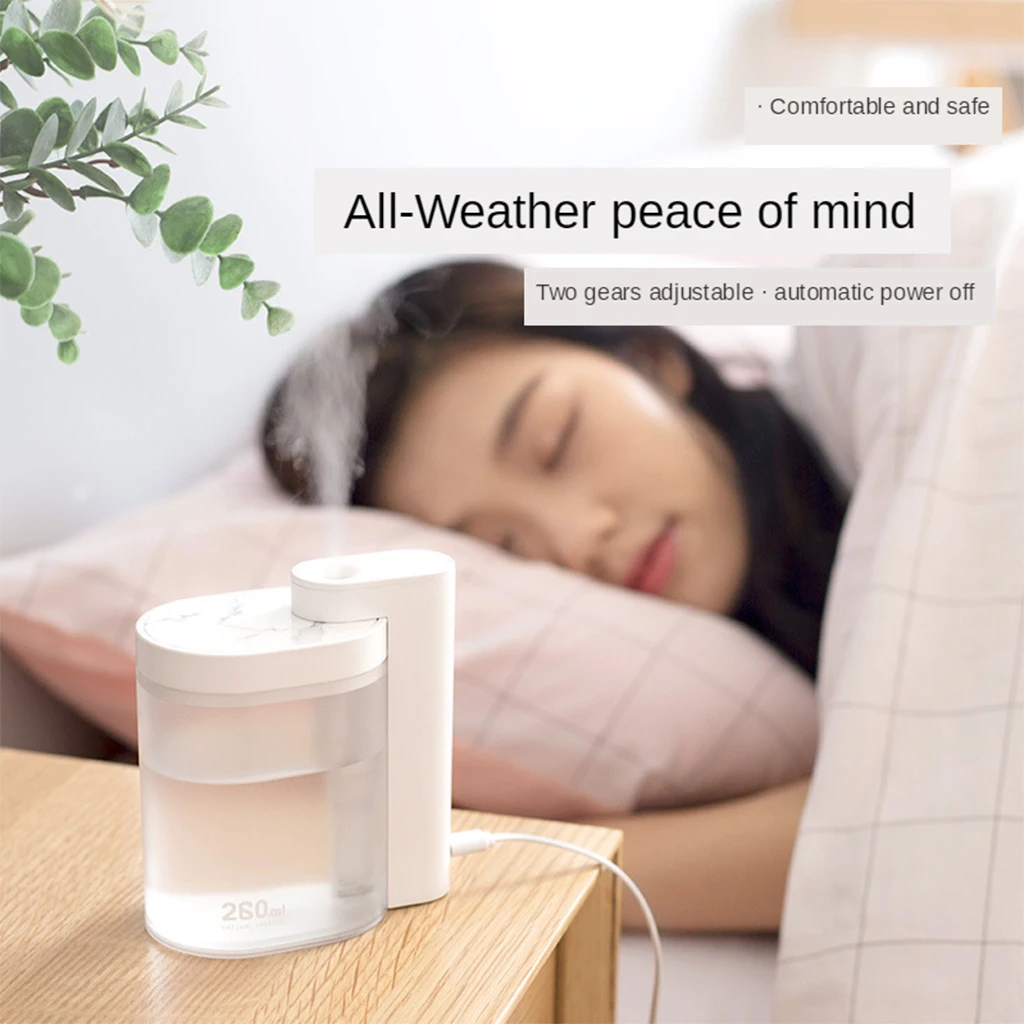 Portable Air Humidifier Mini Mute Geometric Ultrasonic Humidifier Atmosphere USB Diffuser With Water Tank 260ML Household 