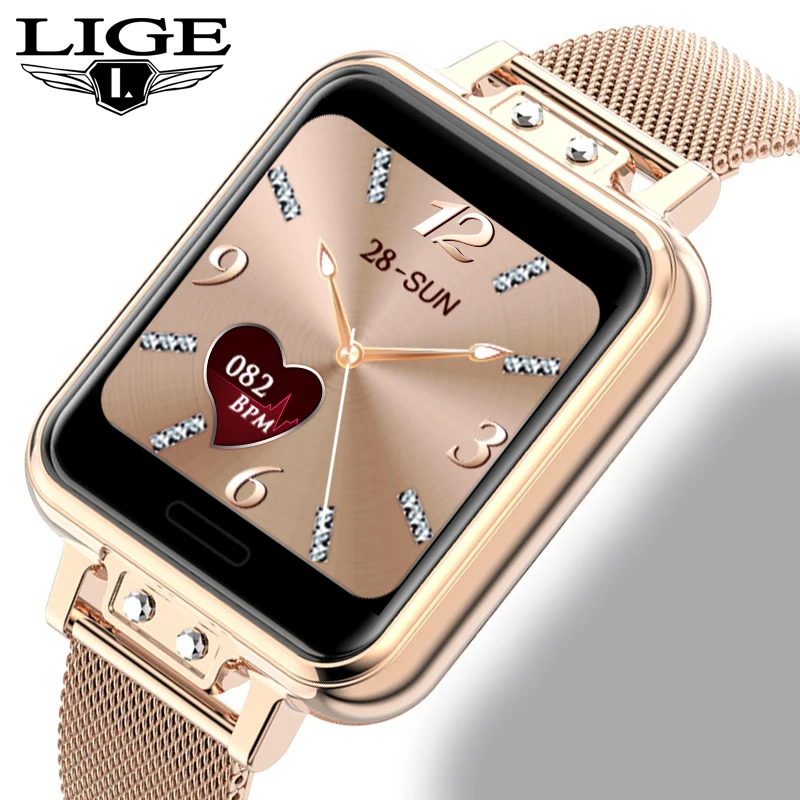 LIGE 2020 New Smart Watch Women Heart Rate Women Menstrual Cycle Multifunction Ladies Smartwatch Fitness Tracker For Android IOS