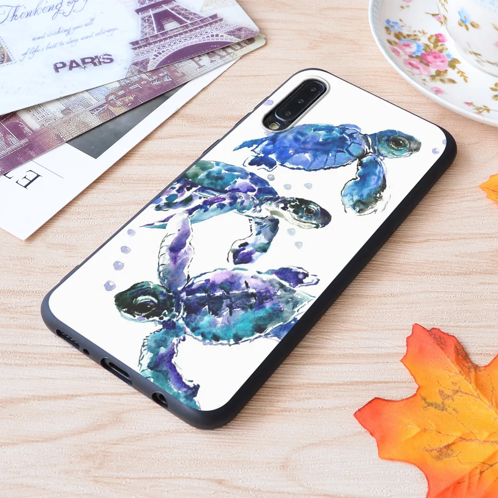 

Three Sea Turtles Print Soft Silicone Matt Case For Samsung Galaxy S Note and Galaxy A