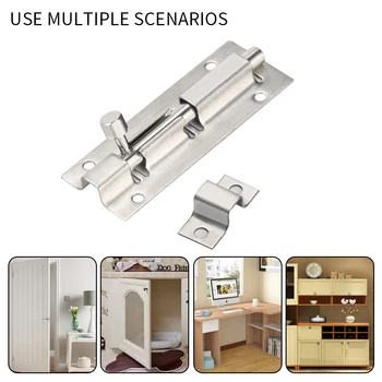 

Furniture Door Bolts 1.5/2/3/4/6/8/10/12 Inch Stainless Steel Locks Sliding Door Chain Latch For Gate Security Hardware