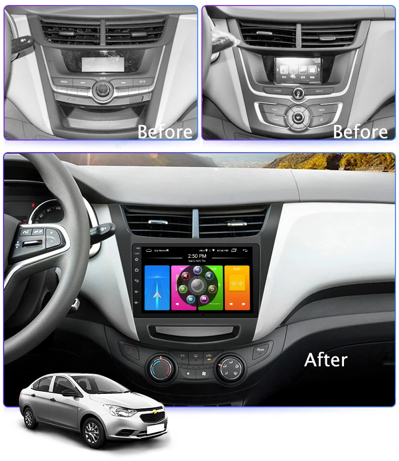 Автомагнитола Android 10 0 с GPS навигацией для Chevrolet Sail 2015 2016 головное устройство