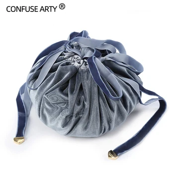 

New lazy rope cosmetic bag large capacity portable travel cosmetics storage bag for women