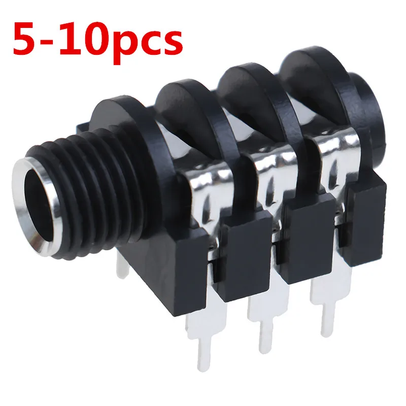 

5-10PCS 6P/6PIN 6.5mm Stereo Audio Microphone Female Socket/Jack Connectors Drop Shipping